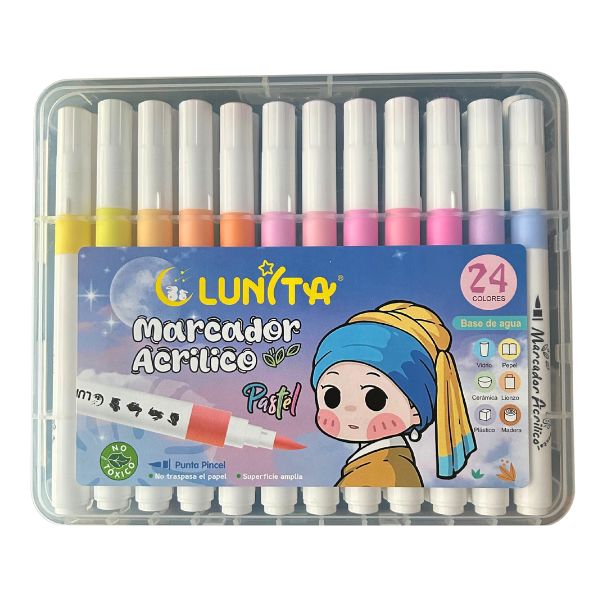 PLUMONES DE PINTURA ACRÍLICA PASTEL