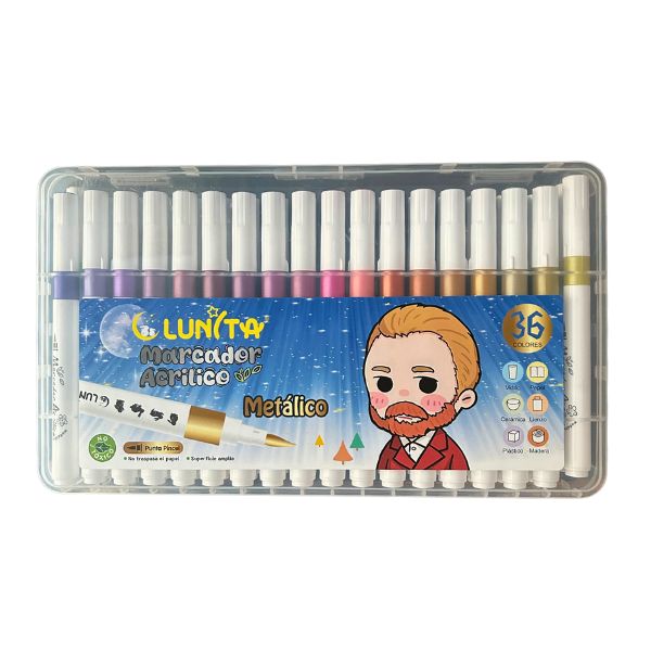 PLUMONES DE PINTURA ACRÍLICA METÁLICO