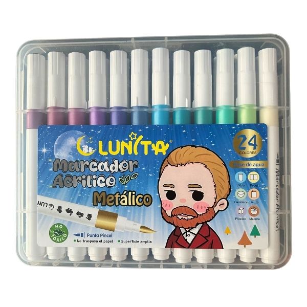PLUMONES DE PINTURA ACRÍLICA METÁLICO